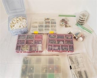 Storage containers with Jewelry making supplies