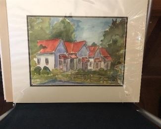 Matted and sleeved original signed watercolors by Ellie Golden