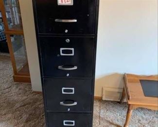 Metal file cabinet, office, vertical 4 drawer file cabinet