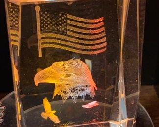 USA Eagle Glass etching
