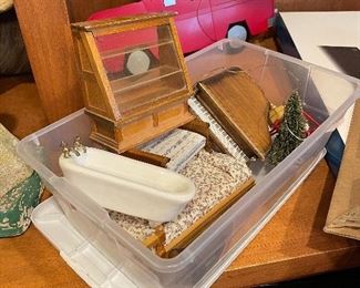 Vintage doll house furniture