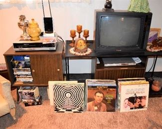 Records and vintage furniture
