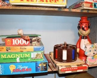 Vintage games, toys, and puzzles