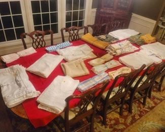 Linen tablecloths, napkins, place mats