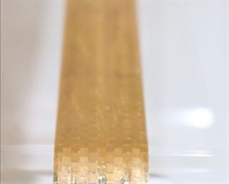 18K YG Wide Mesh Link Bracelet Signed With Double Safety Latch