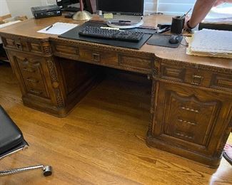 Large scale custom made desk- solid oak