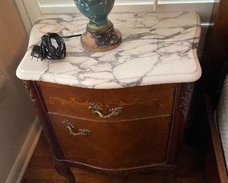 Marble topped tables