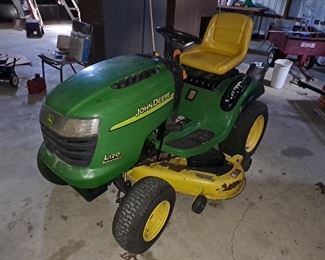 John Deere Riding Lawnmower L120 $600