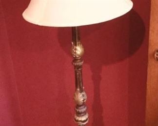 Floor Lamp with Bronze and Gold Accents