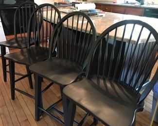 Four Black Counter Chairs