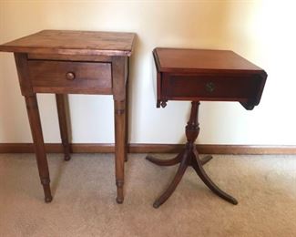 Two Antique Accent Tables