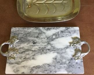 Wilton Armatale and Marble Platters