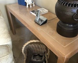1990's console table - baskets