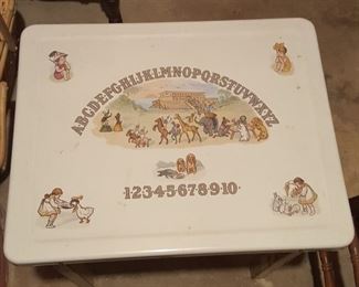 Enamel Top Child's ABC Table
