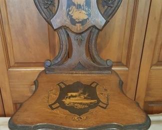 Black Forest Carved Music Box Chair