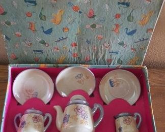 Children's China Dish Set in Orig. Box