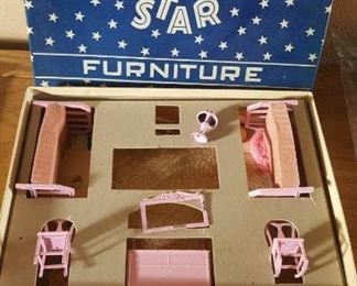 Tootsie Toy Star Furniture Cast Bedroom Set in Orig. Box