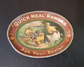 Quick Meal Advertising Tin Tray