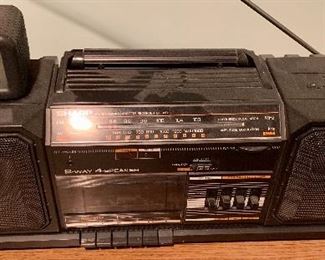 Sharp GF 330 2 way, 4 speaker radio, tape player/ recorder $45