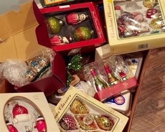 Boxes of ornaments $2ea