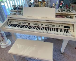 Kurzweil digital piano $1,000. White baby grand