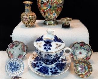 Asian Vase and Tea Cup