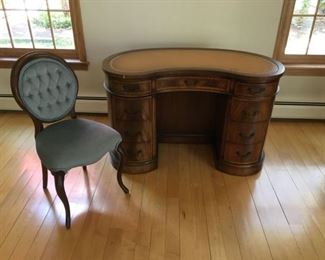 Kidney Shaped Desk and Chair