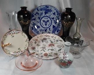 Oriental Vase and Plate Assortment