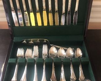 Reed and Barton stainless - service for 11 with serving pieces. Silverware box sold separately 