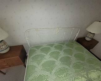 $40.00, Cast Iron full bed frame and mattress
