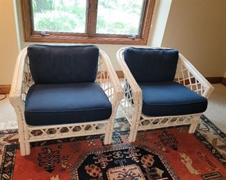 $50.00 each, Wicker Chairs VG condition except for backs are sun faded