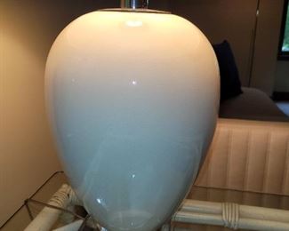 $35.00, Pottery lamp with lucite base 30" t