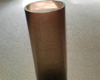 Large smokey topaz vase