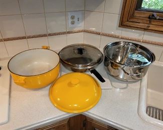 Lecreuset and double clad cookware