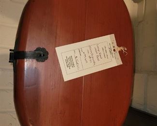 large red oval Box, Qing dynasty circa 1870