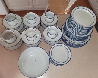 $200.00, Dansk Design Blue Mist dish set Service for 7 ++