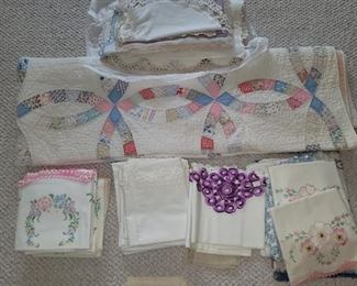 Vintage to antique linens