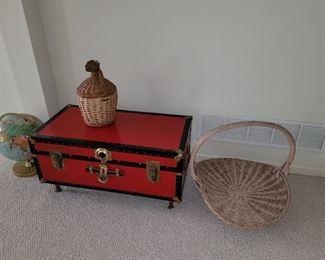 Vintage chest and globe