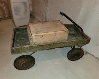 $125.00, Antique wood wagon