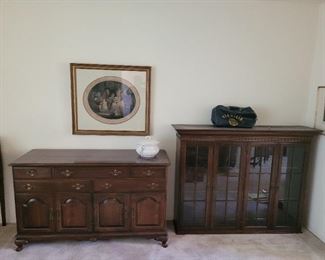 $200.00, Ethan Allen China Cabinert, two pieces