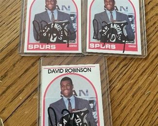 Signed David Robinson Cards 