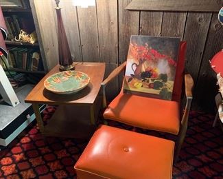 Mid-century chair and table