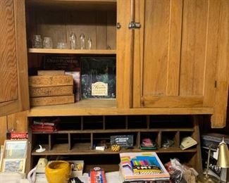 Antique Cabinet and Shelf