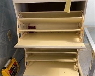 #9	white laminate shoe drawer chest of 3 drawers 24x14x37	 $45.00 
