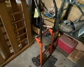 #69	red folding hand truck for 4 wheels or 2 	 $50.00 
