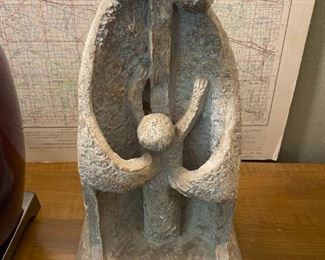 #149	Mom Dad & Baby Stone Statue - 15" Tall	 $20.00 
