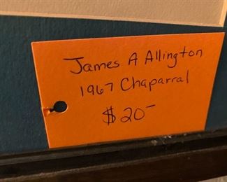 #190	James A Allington 1967 Chaparral	 $20.00 

