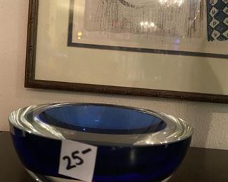 #194	Heavy Cobalt Blue Crystal Bowl	 $25.00 

