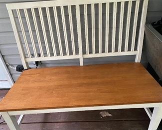 #200 White Bench w/wood Seat   $125