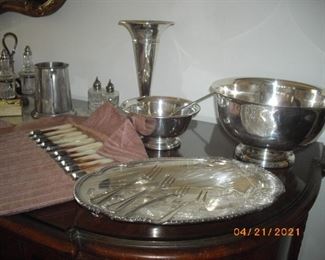 Sterling has been sold.  Some silverplate available.